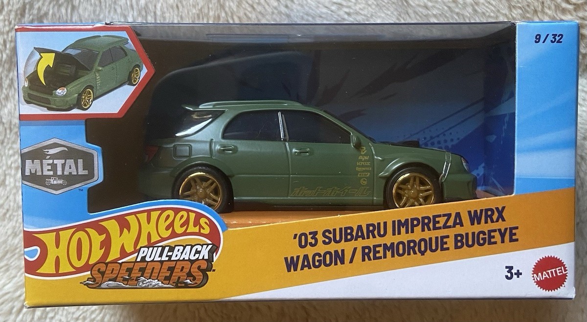 Hot Wheels Pull-Back Speeders '03 Subaru Impreza WRX Wagon 1:43
