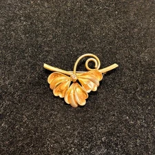 FORSTNER brooch flower gold filled 1/20 12k GF vintage