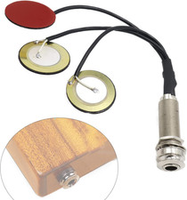 1pcs Piezo Pickup Transducer, 3in1 Microphone Contact Acoustic Preamp, 1/4 In...
