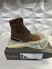 CHIPPEWA SUPER DNA WALNUT 6”waterproof Steel Lace Up Boots Mens #59207 Size 13E