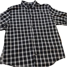 George Classic Fit Men's Button Front Shirt Short Sleeve Size xL