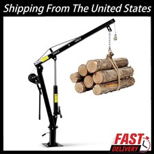 Hydraulic Pickup Truck Crane 2000 Lbs Folding Truck-Mounted Bed with Hand Winch
