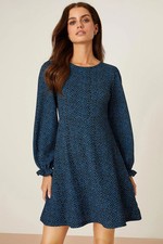 Dorothy Perkins Womens A-Line Mini Dress Blush Spot Print Spring Summer