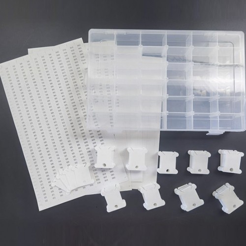 36 Gitter Kunststoff Stickgarn Organizer Box & 50 Zahnseide Spulen & 2 Stück 5548 - Bild 2 von 6