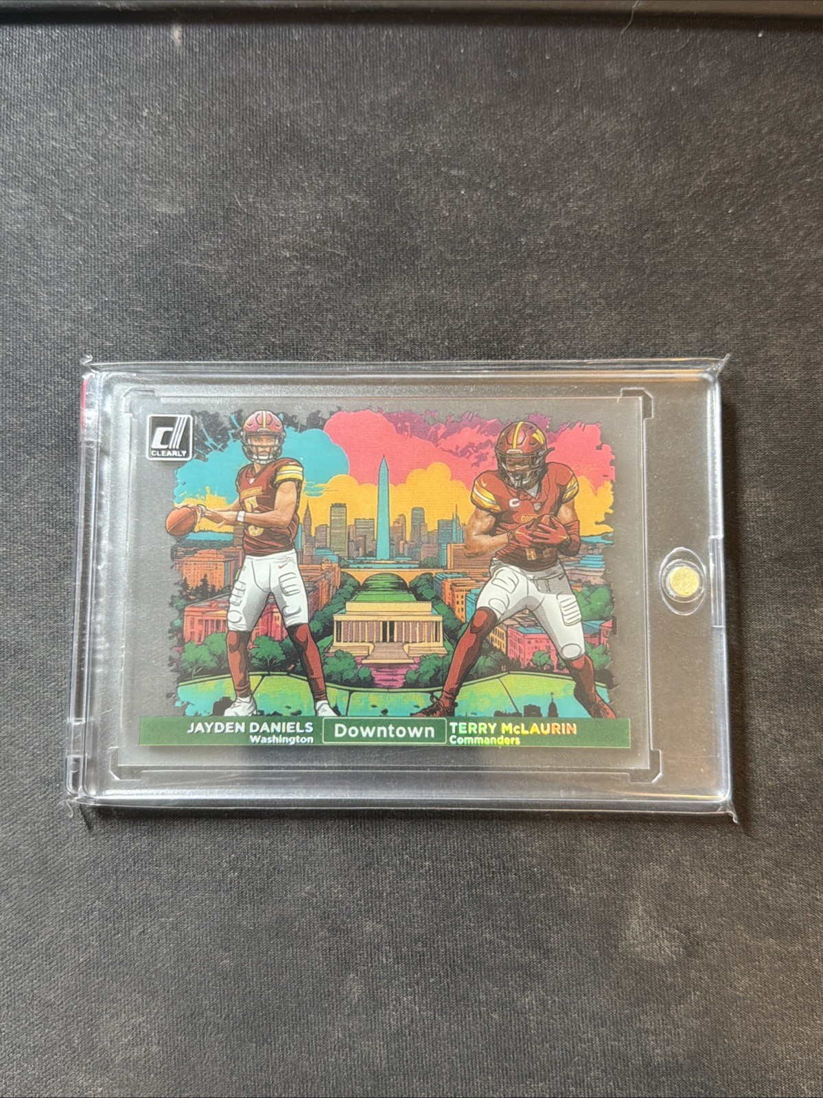 2024 Donruss Clearly Jayden Daniels/Terry McLaurin DUAL DOWNTOWN No. 11