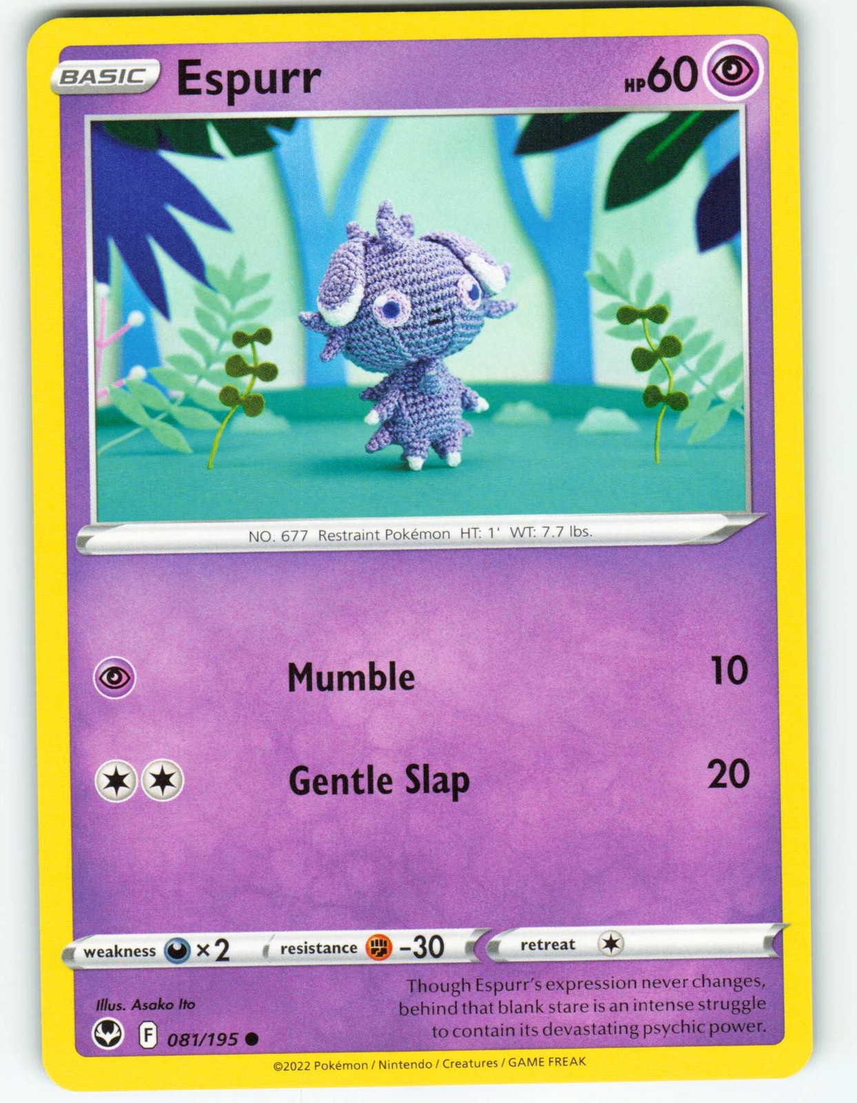 Espurr - 81/195 Silver Tempest - Pokémon TCG - 2022
