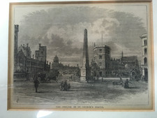 Framed engraving of St. Geoge's Circus