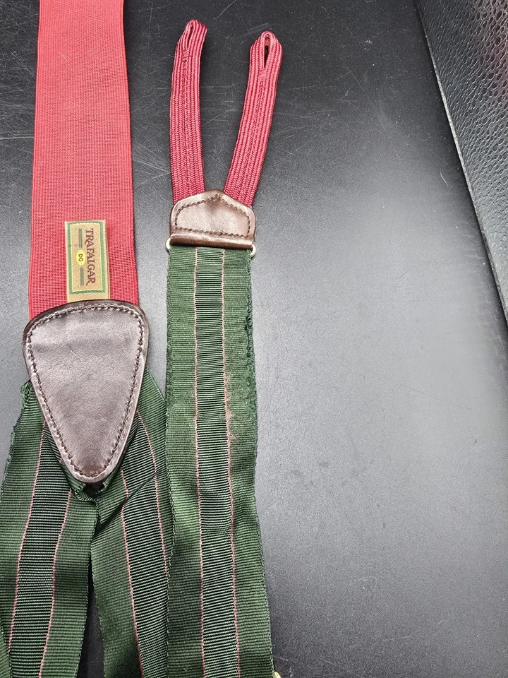 批量 2 件 特拉法加吊带 皮革丝带 可调弹力 Y 背扣 — 第 4/4 张图片