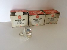 Vintage Lot 3 GE Quartzline Lamp ENH 120V 250W Light Bulb Projector NOS USA