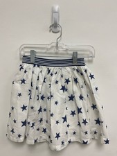 Carter's SIZE 6 White Navy Stars Girl's Skirt