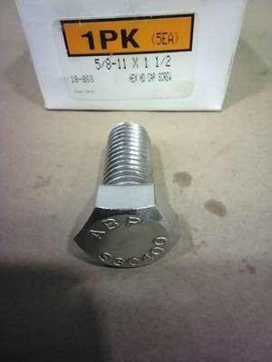 McMASTER-CARR 92240A798 18-8 S/S HEX HEAD SCREW 5/8'' 11 THREAD 1-1/2'' Box Of 10