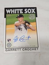 2021 Topps Update Garrett Crochet 1986 Rookie Card Auto. Redsox . rookie card picture