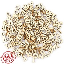 AUEAR Mini Wooden Letters Numbers Craft 15mm