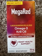 MegaRed Antarctic Krill Oil 750mg 80 Softgels	Ex: 04/26