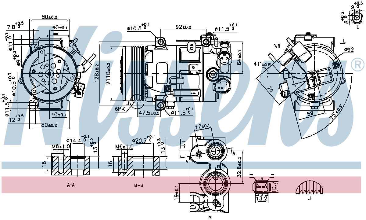 COMPRESSOR AIR CONDITIONING 890420 FOR PEUGEOT RCZ 308/SW 508/Van CITROEN - Image 10