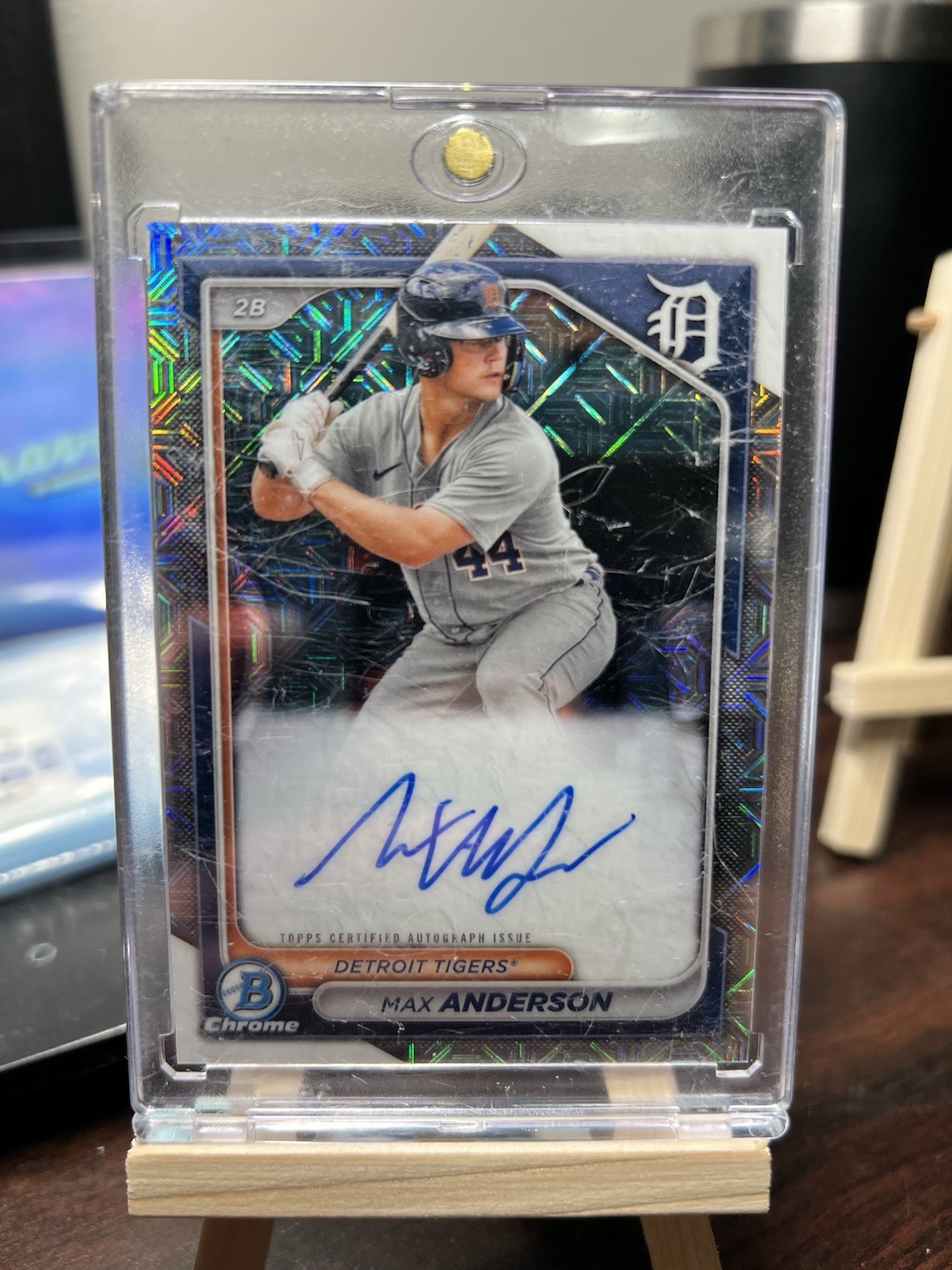 2024 Bowman Chrome Mega Max Anderson Mojo Refractor Auto #BMA-MA Tigers