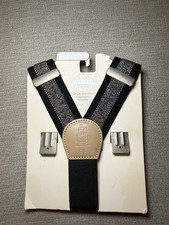 Gymboree Baby Suspenders 0-24 Months Black Gray Dressed Up NWT Adjustable