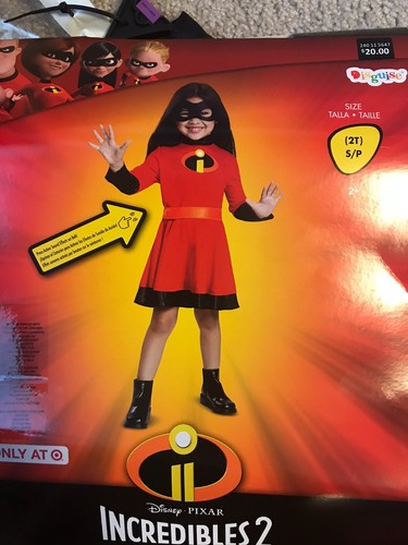 NEW Toddler Girls' The Incredibles Violet Parr Halloween Costume w/ Sound 2T