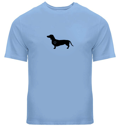 Dachshund Heart Dog Men Unisex Tee T-Shirt Graphic Gift Cute Doggy Sausage Puppy - Picture 12 of 30