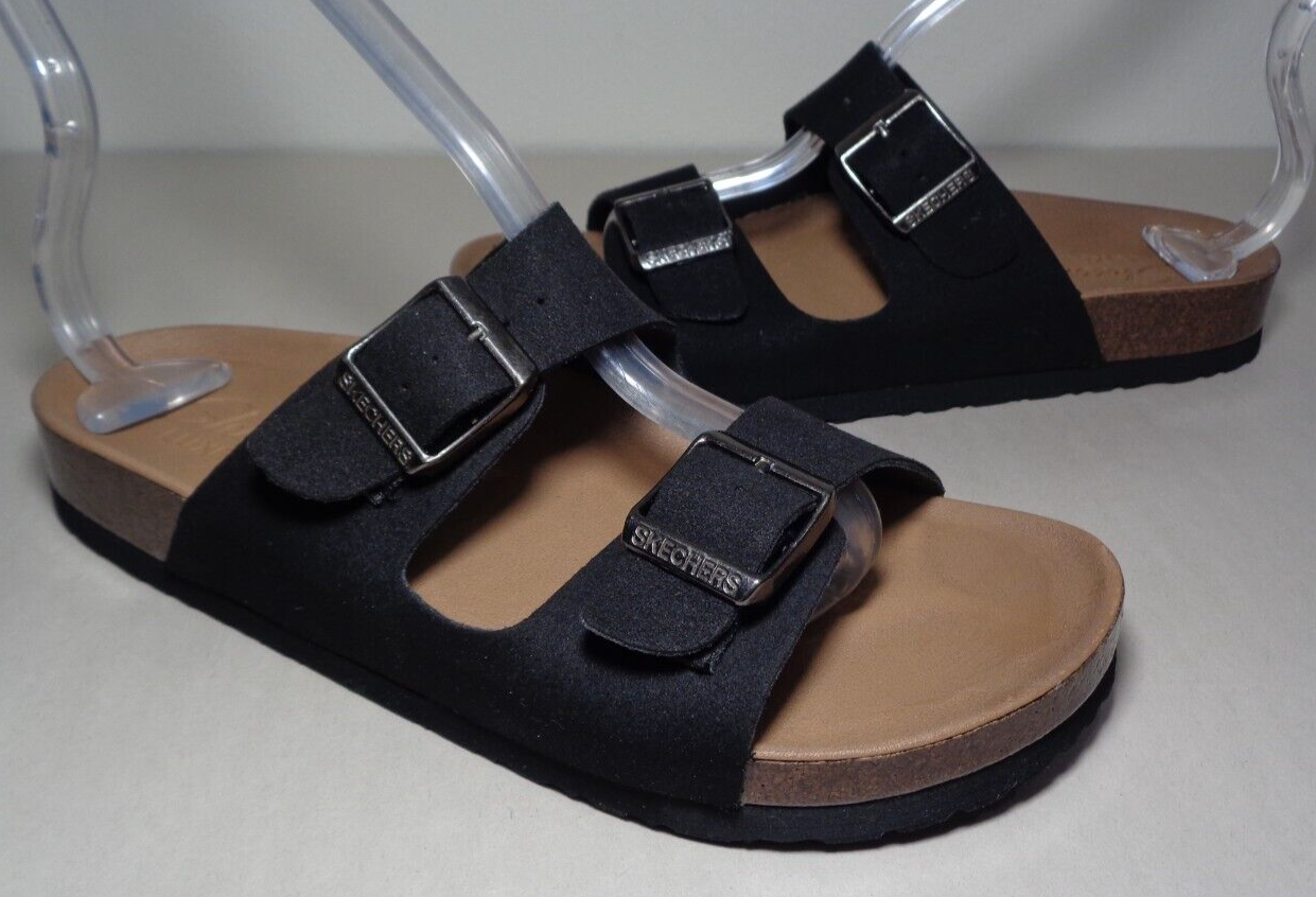 Skechers Women's GRANOLA RELAXED FIT Black Sandals Size 11 M New