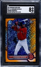 2022 Bowman Ceddanne Rafaela Orange Mojo Refractor /25 RedSox Rc Bowman 1 Rookie