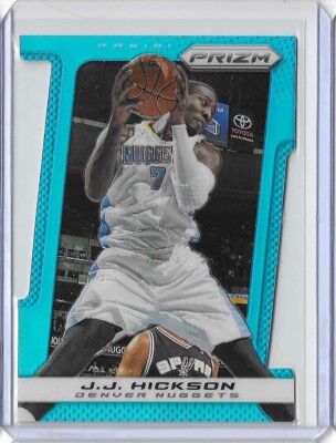 2013-14 Panini Prizm J.J. Hickson Die-Cut Blue Prizm #31 Denver Nuggets /199