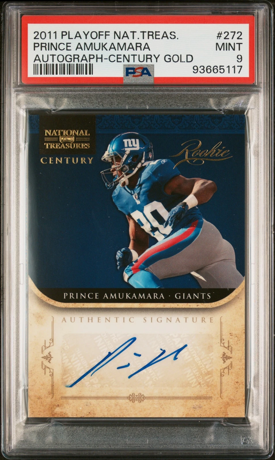 Prince Amukamara Playoff National Treasures #272 Autograph-Century Gold