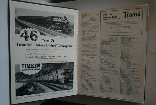 Trains - Volume 9 complete, NOV 1948 - OCT 1949, Kalmbach Wisconsin Bound HB VGC - Picture 3 of 5