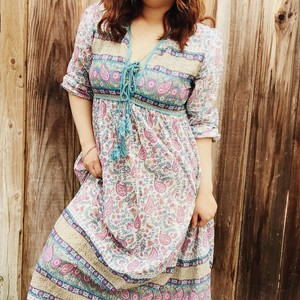 boho vintage maxi dress