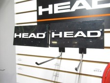 SET OF 2: HEAD 10.5" SLAT WALL TYPE RACQUET WALL HANGING HOOKS / DISPLAY HOOKS