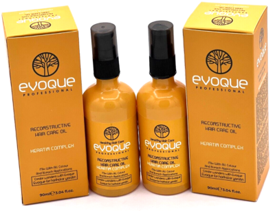 ★新品未使用★イヴォーク クレンジングオイルEVOQUE 130ml×2 EVOQUE KERATIN COMPLEX RECONSTRUCTIVE HAIR CARE 2X OIL, ARGAN OIL