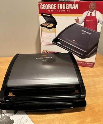 George Foreman Jumbo-Sized Family Grill Model No spatula Tested Healthy Indoor