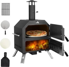 12’’ Outdoor Pizza Oven Wood Fired Pizza Oven Portable Patio Ovens