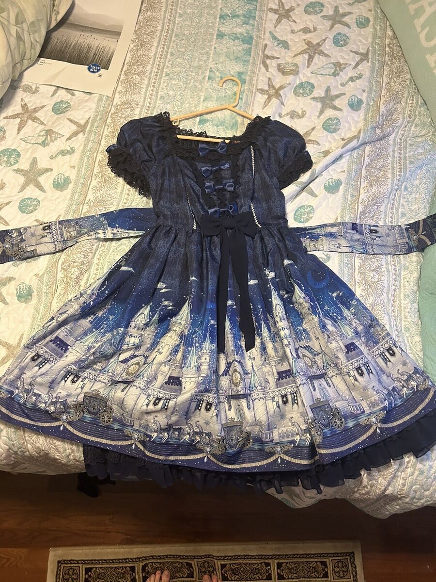Angelic Pretty- Castle Mirage OP in Navy (2015 2nd Release Angelic Pretty- Castle Mirage OP in Navy (2015 2nd Release
