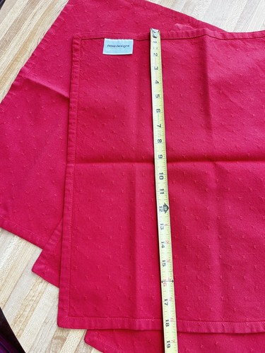 Now Designs Fabric Textiles Table Napkin Set of 4 18” x 18” Red/Orange - Picture 13 of 16