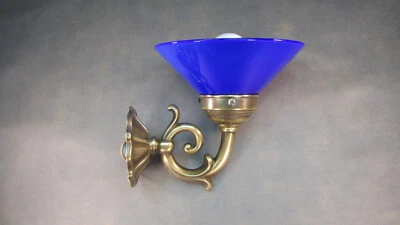 Berliner Messing Wandlampe Retro Wandleuchte Antik Flurlampe Vintage Leselampe - Bild 1 von 4