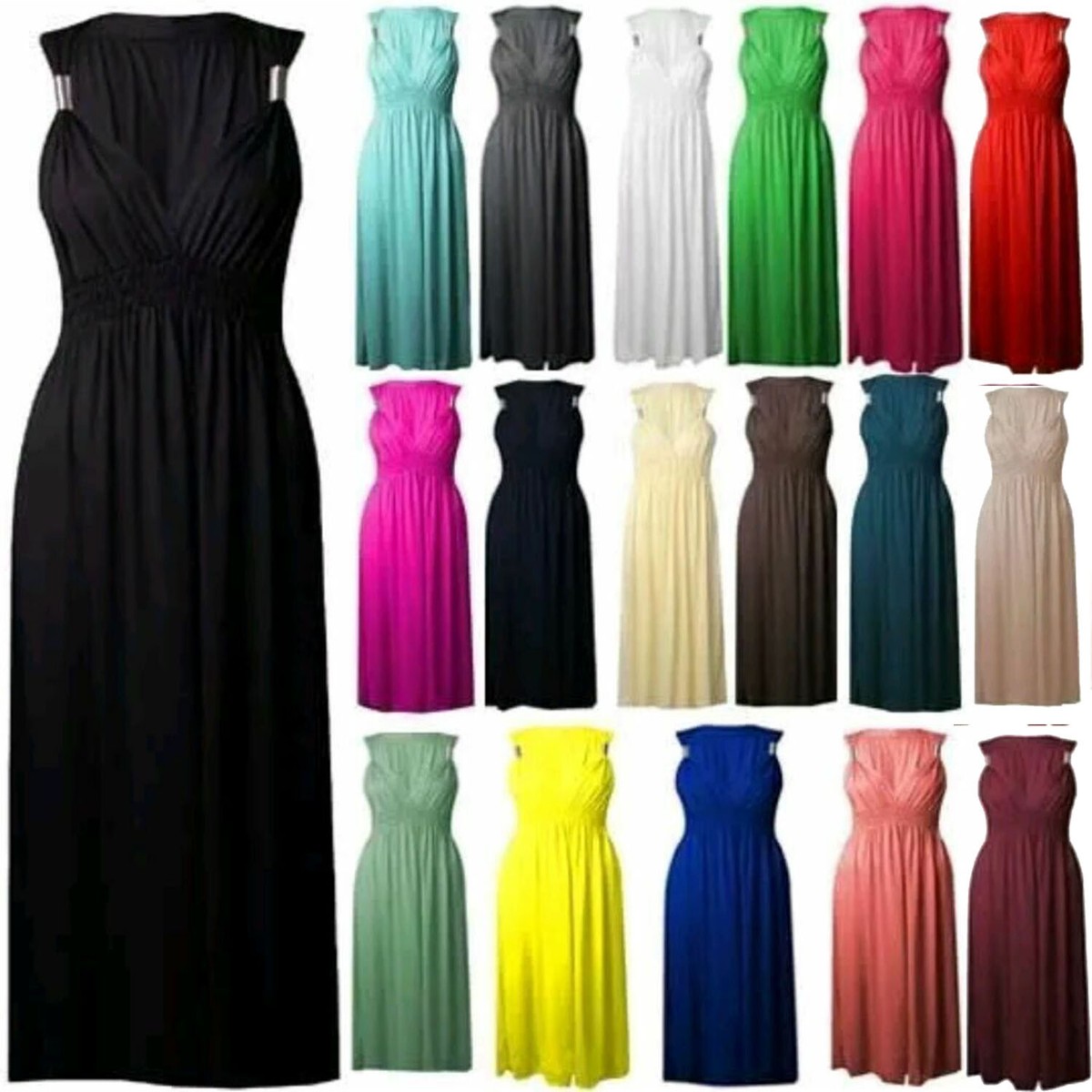 【送料&関税込】MSGM Sleeveless Colored Long Dress Dresses for Tall Women Work Casual Women Printed V Neck