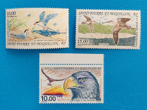 ST PIERRE & MIQUELON 1995 TERN, 1996 SEA BIRD, 1998 EAGLE - bird stamps MNH - 第 1/1 張圖片