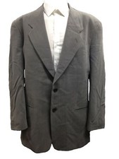  2890 Giorgio Armani Mens Classic Fit Wool Suit Gray Sport Coat Jacket Italy 40r