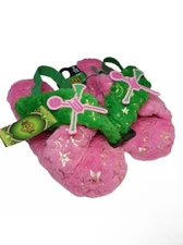 Wicked Movie Fuzzy Slippers Pink Green Elphaba Glenda Defy Gravity Womans 9-10