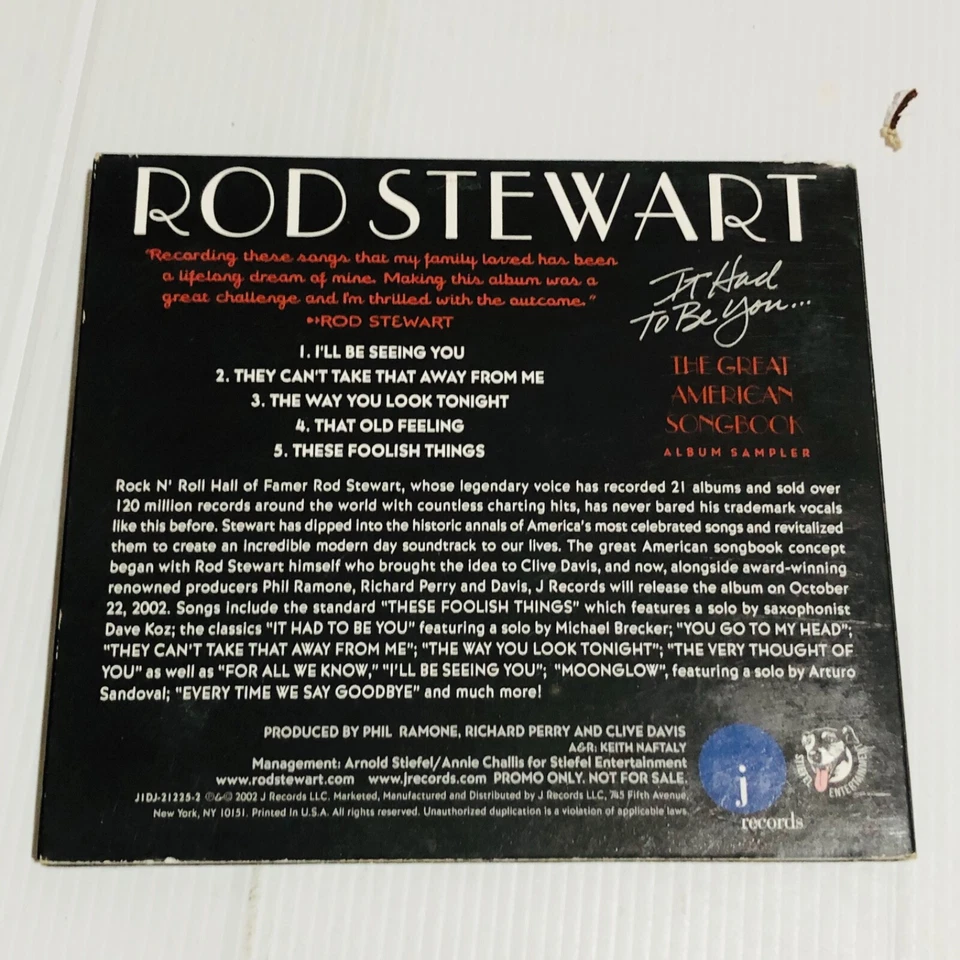 Rod Stewart It Had To By You The Great American Songbook Album Sampler CD 5 trac - Image 3 of 4