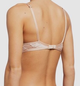 $179 Lise Charmel Women's Beige Adjustable Lace Trim Ecrin Contour Bra Size 32E