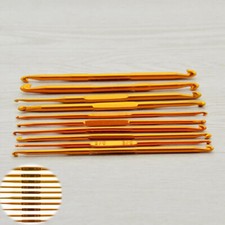 10 pcs Hooks Needles Knitting Needle Aluminum Double End Crochet Hook Set Craft