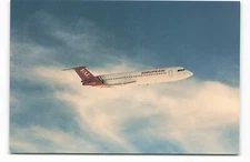 Postcard Airline EUROPEAN AVIATION sky blue & clouds AUC1.