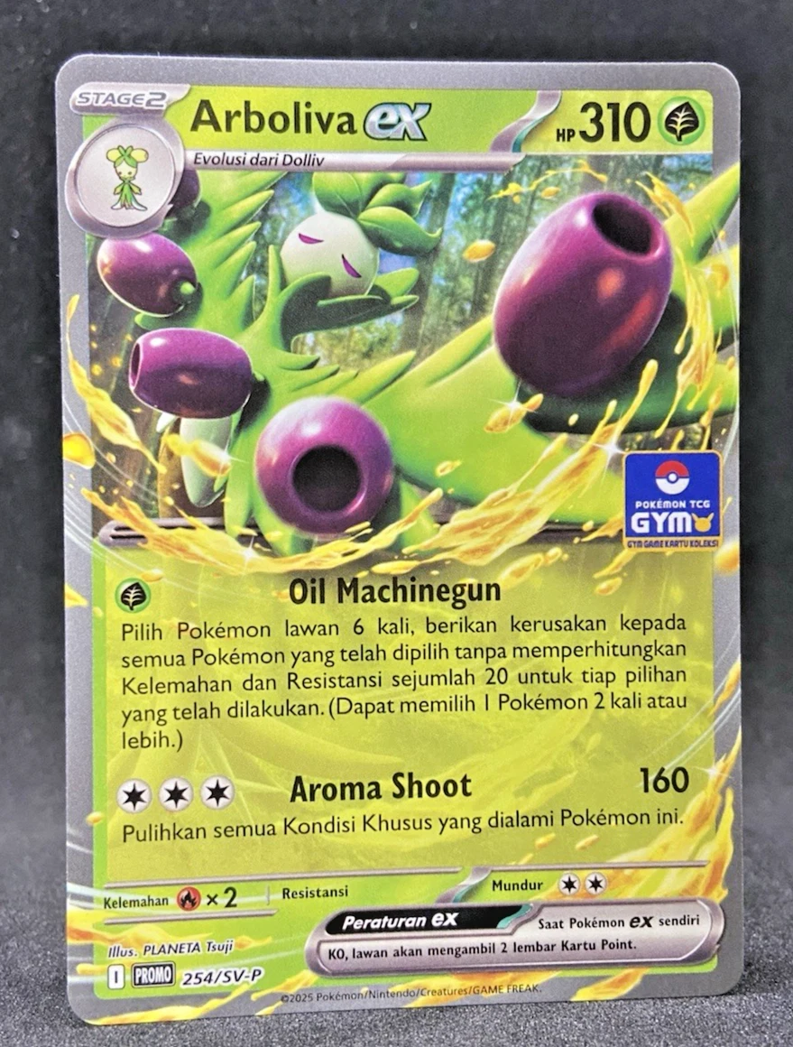 Special Pokémon TCG Indonesia Arboliva ex Gym Promo 254/SV-P Near Mint