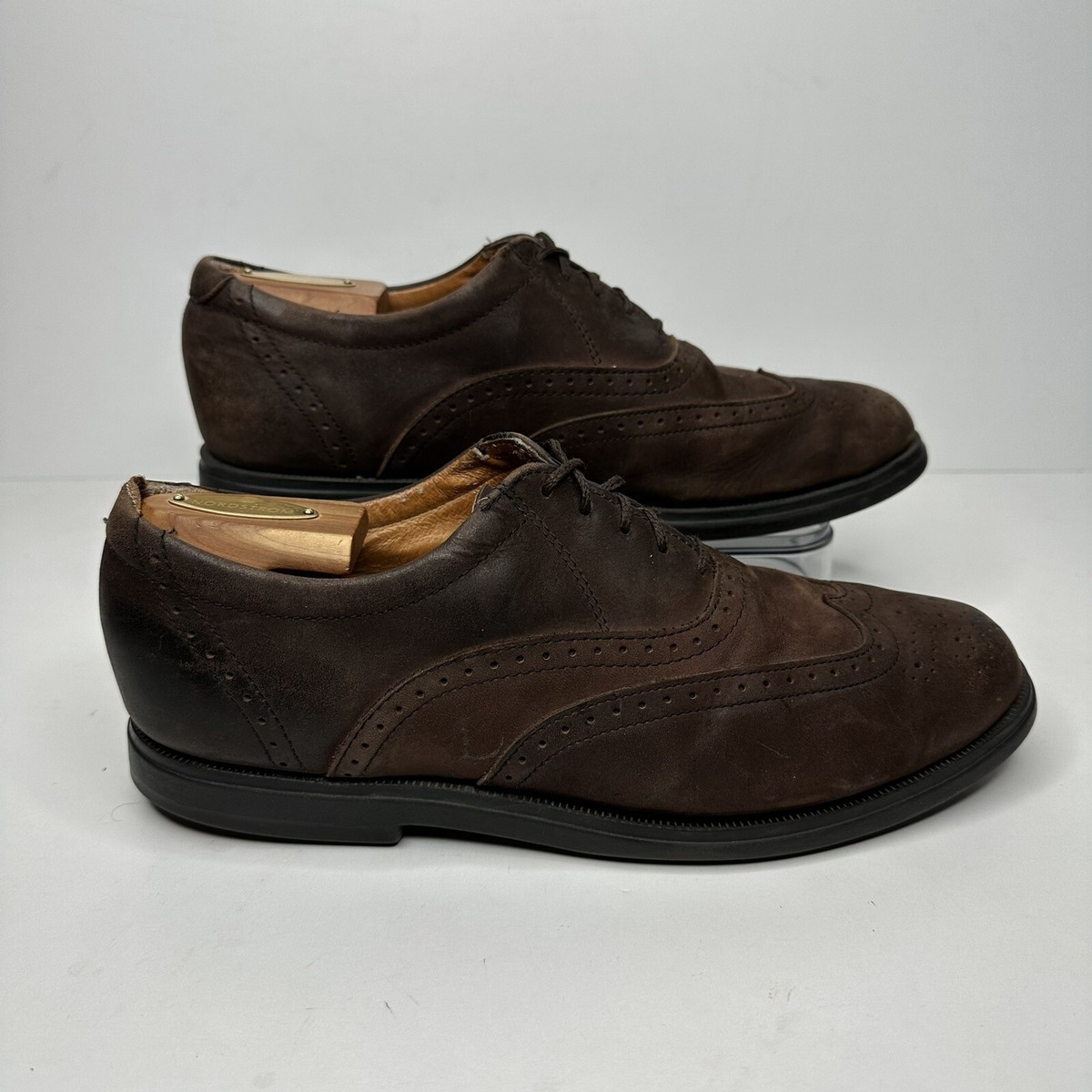 Nike Air Wingtip Oxford Mens Size Brown Leather Casual Shoes 0823