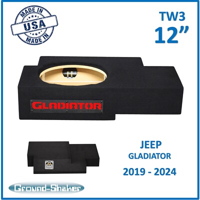 2019-2024 Jeep Gladiator 12'' Single Subwoofer Enclosure For JL Audio TW3 Sub Box