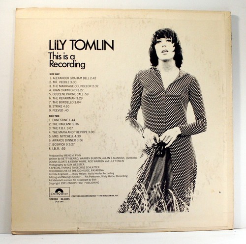 2 LP LOT Lily Tomlin Modern Scream 1975 EX/EX & This is a Recording VG+/F - Picture 12 of 12