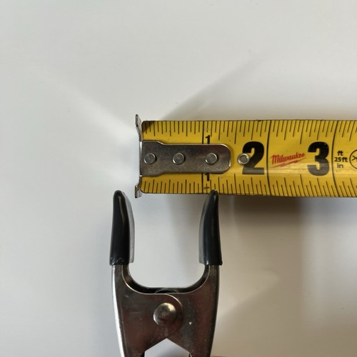 1” Gray Spring Clamp With Super-Glued Rubber Tips - Enhanced Longevity - Picture 2 of 3