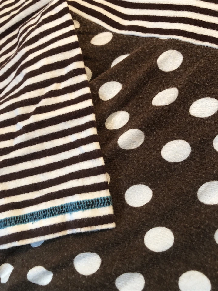 10 12 Vestido Marrón Azul Blanco Rayas Lunares MIS TEE V US Mangas Largas Niñas Foto 3 de 4